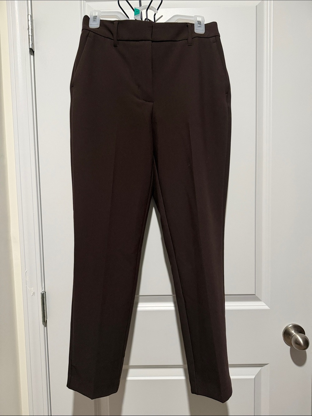 Nine West Chocolate Brown Slim Dress Trousers